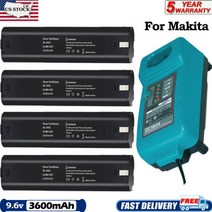 96 볼트 46Ah 배터리/충전기 Makita 마키타 9000 9001 632007-4 191681-2 9033 9102, 4x 배터리 + 1x 충전기