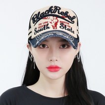 팸드님 불스 빈티지 워싱 메쉬캡 남녀공용 야구모자