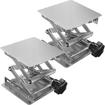 2개 세트 [과학 공작] 실험용 기구 실험실 잭 스테인리스 미니 승강대 소형 승강 작업대 실험 기구 등의 높이 조정 연구 학습 교육 수업 이화학 실험 100100150mm