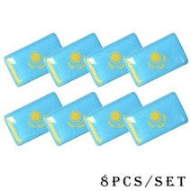 자동차 스티어링 휠 3D 에폭시 스타일링 액세서리 8 개 미국 프랑스 멕시코 포르투갈 캐나다 국가 상징 스티커, [16] for Kazakhstan, 16 for Kazakhstan