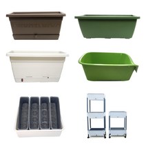 옥상 대형 플라스틱 텃밭 화분 모음 마이플랜트, 06.자동급수 다단형 화분, 화이트 3단