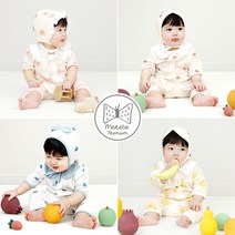 [메르베] 신생아 봄여름 7부 내의아기실내복 2종세트