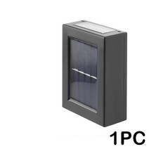 8PCS LED 태양 벽 램프 야외 방수 위아래 조명 정원 장식 계단 울타리 햇빛, 01 1Pc_01 Warm Lamp