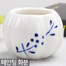 핸드페인팅 화분 - 미니화분 다육이화분 다육화분 미니화분 세라믹화분 식물 선인장화분 소형화분 백자화분 식물 인테리어 소품, 08_Sein_핸드페인팅화분(B04)
