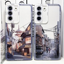 갤럭시 노트20 S20 FE 울트라 노트10 플러스 일본 풍경 실리콘 범퍼 케이스