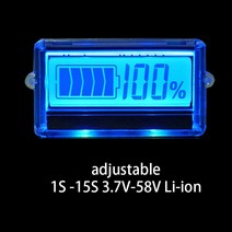 적산계 배터리 인산철 TH01 LCD 1S 2S 3S 4s 5s 6S- 리튬 배터리 용량 표시기 파란색 디스플레이 Lipo 이, 04 4S 15V