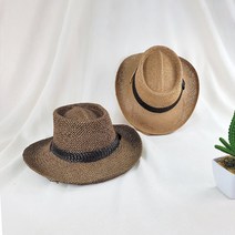 모디스트 플랫 브림 카우보이 남녀공용 모자 여름