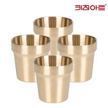 키친아트 금상첨화 티타늄 이중 스테인레스 컵-4개, 단품, 4개