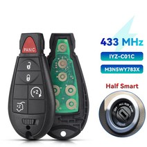 KEYYOU 크라이슬러 타운 컨트리 지프 그랜드 체로키 닷지 캘리버 M3N5WY783X IYZC01C 433Mhz 원격 키 20082010 자동차 부품 호환, 06 Model 6, Model 6