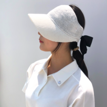 아루고 여성골프모자 여름 린넨 썬햇 벙거지 바람송송 썬캡 테니스모자, 베이지