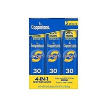 선크림 3팩 코퍼톤 스포츠 브로드 스펙트럼 SPF 30 선크림 스프레이 6.9Fl 오즈