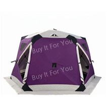 낚시텐트 육각형 코튼텐트 캠핑 얼음 겨울 빙어 방수 방풍, 퍼플 3.3m