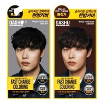 [∂LL7] DASHU 컬러 패스트 체인지 새치전용 염색제 120ml 남성염모제 흰머리 착한 머리약 염모제 새치약 염색약 남성제 순한 셀프_h§eEA, §ff_흑갈색