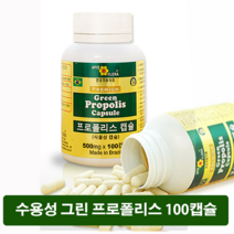 HNH365 브라질 프리미엄 그린프로폴리스 캡슐 100정 무알콜 수용성 항산화 구강 목건강 프로보노이드 아르테필린C 함유 HNH365 설명절부모님선물추천베스트, 100캡슐, 5ml