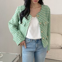 [수키] 골드버튼 트위드 자켓 1097755