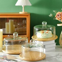 투명한 유리로 먼지방지 케익 덮개 음식커버, 1개