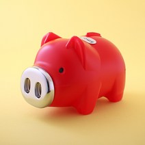 C2L 스마트 돼지 저금통 레드 대 기부저금통 나눔저금통 예쁜저금통 동전저금통 동물저금통 캐릭터저금통 동전모금함