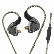 NICEHCK NX7 인이어 이어폰 4BA+듀얼 카본 나노튜브 다이나믹+압전 세라믹 하이브리드 7 드라이버 유닛 2핀 탈착식 금속 페이스 플레이트 고해상도 PCB 크로스오버 HiF, Mic_Black