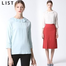 리스트 이사벨 러플리 카라 블라우스