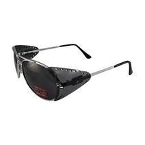 Global Vision Eyewear Aviator Z87 Sunglasses Silver Frames Smoke Safety Lens