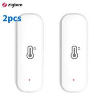 Tuya 지그비 지능형 온도 습도 센서 음성 제어 가정용 습도계 실시간 링 알렉사, ZigBee 2pcs