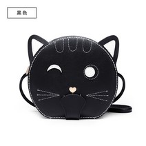 미니 라운드 크로스 숄더백 골프 귀여운 캐릭터 고양이 숄더 여성 가방 원형 핸드메이드 DIY 선물