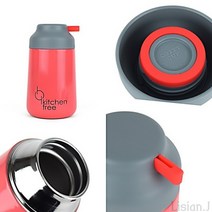 리시안제이 스텐 보온병 레드 290ML 산악용보온병 보온물통