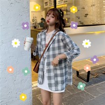 가바바 여성 자켓 체크무늬 캐주얼 정장 스타일 예쁘다 데이트룩 자켓 G34560