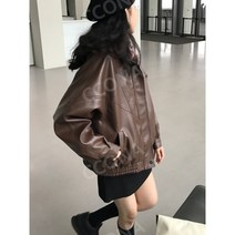 레더 여성 가죽 자켓 짧은 에코레더 블랙 크롭 여자 라이더 간절기 페이크레더 노카라