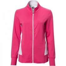 FootJoy 여성용 컬러블록 풀집 재킷122867, M, Black