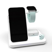 [원스텝테크] 라온 2세대 3IN1 고속 무선충전기 애플용, 1개