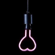 에디슨 LED밴딩램프 하트 2.5W 핑크숏 5개 엘이디전구 엘이디전구교체 카페led등 은은한조명 밴딩LED led, 상세페이지참조