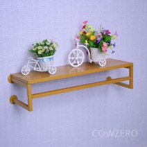 의류 매장 벽걸이 벽부착형 옷걸이 옷가게 골드 랙 행거, K. 120 cm
