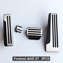 자동차 페달 커버 액셀 가스 브레이크 페달 발판 케이스 패드 트림 액세서리 인피니티 G25 Q50, 05 Footrest And AT 3pcs