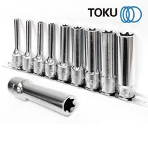 도쿠 96200S 3/8인치 핸드 소켓 롱 별 복스알 E타입 세트