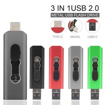 지문인식USB 3 in 1 플래시 드라이브 2 0 & Type c Micro 256GB 128GB Pendrive 64GB 32GB OTG 펜 메모리 스틱 Usb феши, 06 128GB, 04 Red