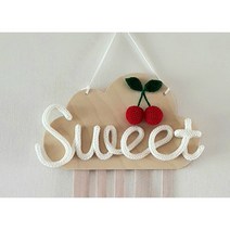 원목 구름 머리핀 정리대, 아이보리 Sweet