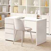 필웰 레트라 4단 서랍장 책상 1200X600 DVX DK8931, 화이트서랍:화이트상판