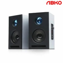 앱코 SP400 북쉘프형 2채널 PC스피커 (실버), 1