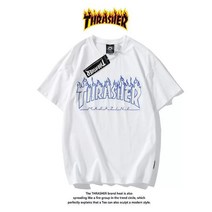 Thrasher flame T-shirt 트레셔 플레임 로고 반팔 백색 2