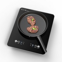 인덕션 쿠커 전자기 고화로 더블 쿡탑 온도 조절 가능 호브 전원 마그네틱 핫 플레이트, 01 Black_03 EU