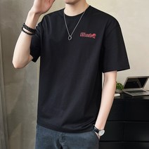 주니어반팔티 청소년 반팔티셔츠남자 2022 여름옷 스타일리쉬 트렌드 이니셜 플라워 프린팅 멋진 4805147671