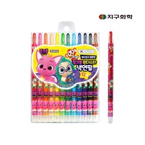 지구화학 핑크퐁 색연필 원더스타 12색 24색, 핑크퐁 원더스타 색연필 12색