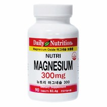 뉴트리 미국 마그네슘 300 미네랄 영양제 보충제 90정, 1개