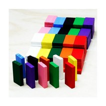 요기팜 무지개 슈퍼 도미노 100개 6cm 블럭 유아 아기 신생아 어린이 유치원 장난감 교구