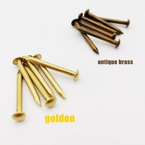 트랙터 의자 부품 골동품 황동 청동 황금 직경 100mm 1.2mm 1.5mm 순수 구리 작은 미니 둥근 머리 못 압정, 02 bronze_12 20pcs 2.8x30mm