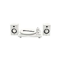 드비알레제미니 레코드 플레이어 세트 TT 900WW Record Player and Dual Stereo Speakers White