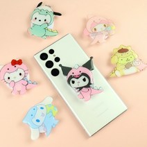 산리오 디즈니 산리오 포켓몬 캐릭터 핸드폰 아크릴 그립 톡 스마트톡 팝톡, 페이스 강아지짱구, 짱구, 1개