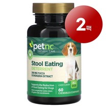 리암마켓 petnc NATURAL CARE 펫엔시 강아지용 대변 ​​억제제 츄어블 60정 1팩, 2팩