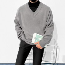 클라쓰업 / 메종v넥 양면 오버핏 남자니트 - 6color